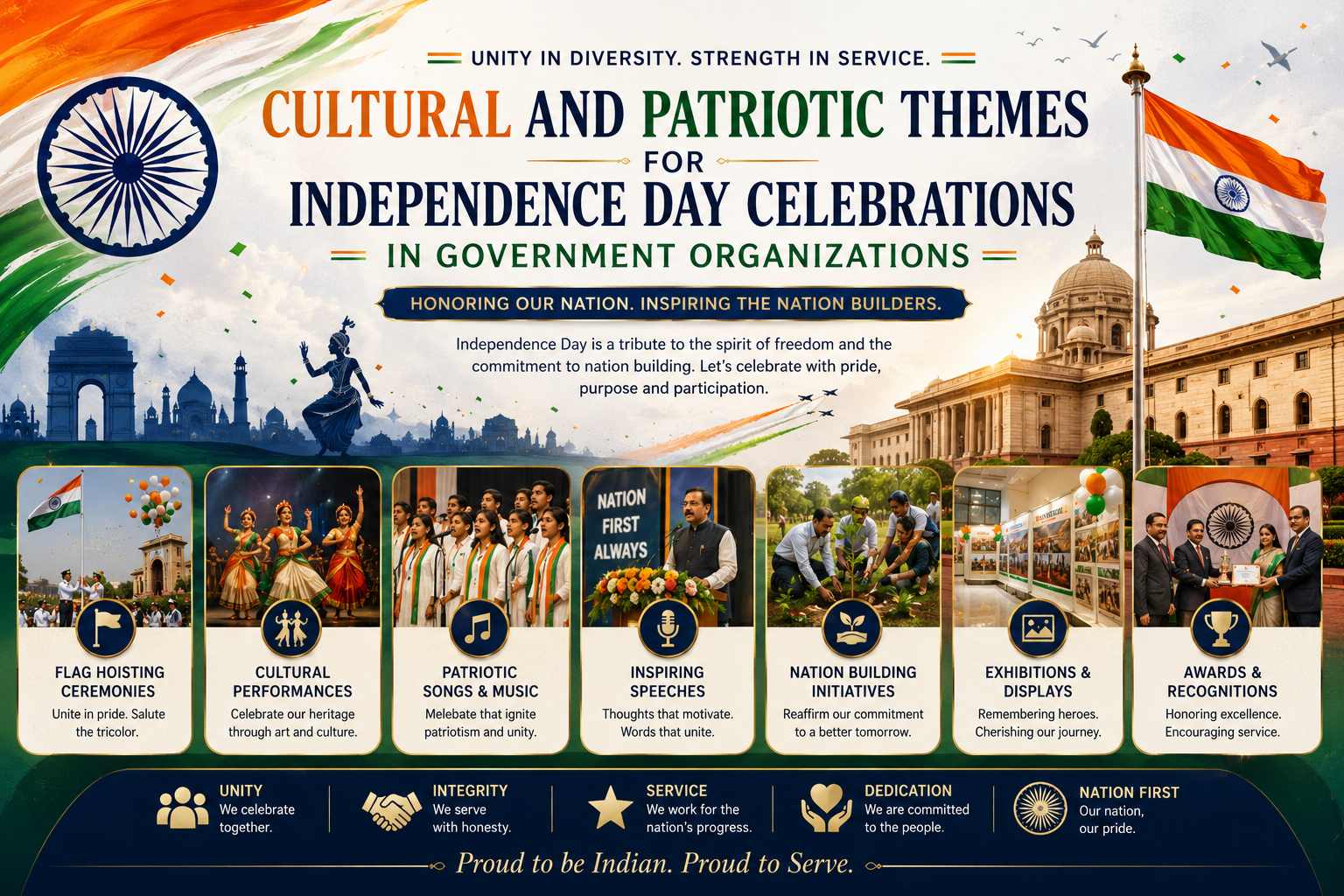 Cultural and Patriotic Themes for Independence Day Celebrations in Government Organizations